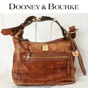 Dooney & Bourke Brown Leather Gold Purse